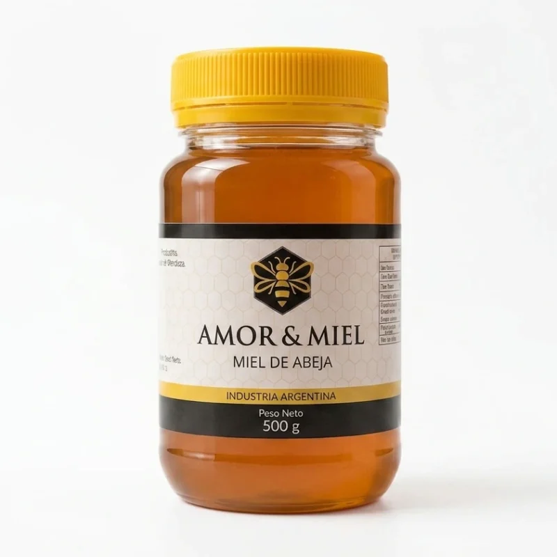 Miel de Abeja — Frasco de Plástico 500 g